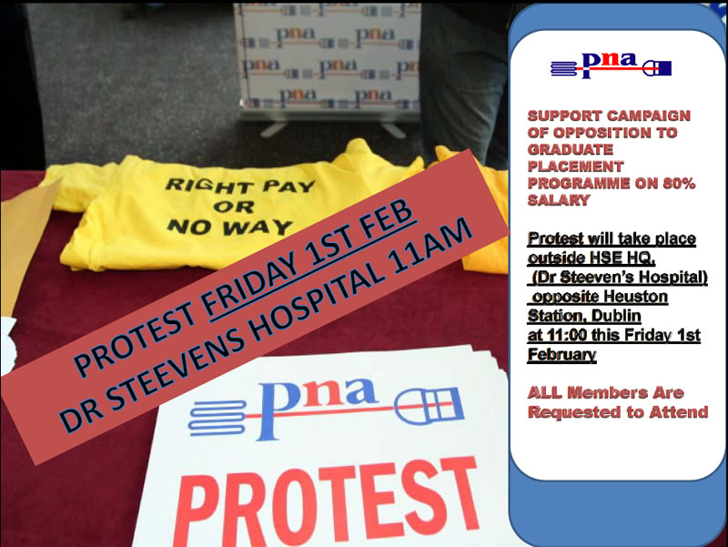 NURSE GRADUATE PROGRAMME PROTEST DR STEEVENS HOSPITAL FRI FEB 1ST
